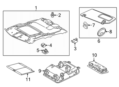 2023 Toyota Tundra HEADLINING ASSY, ROO Diagram for 63380-0C680-B0