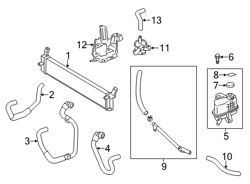 2018 Toyota Avalon Inverter Cooling Components Diagram