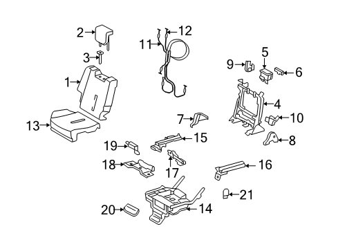 2014 Scion xD Rear Seat Components Diagram 2 - Thumbnail