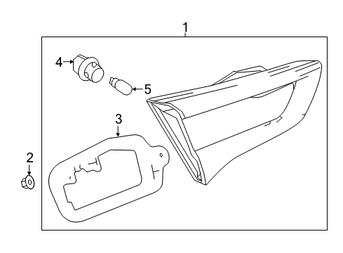 2018 Toyota Yaris Lamp Assembly, Rr, RH Diagram for 81580-0D641