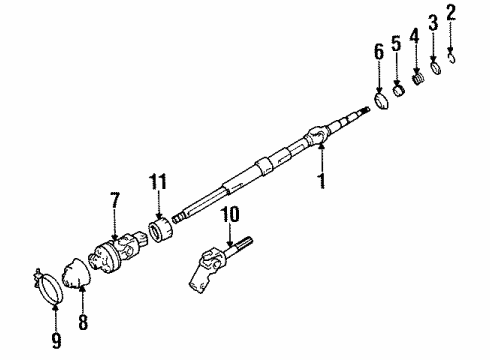 1998 Toyota Avalon Cover Sub-Assy, Steering Column Hole Diagram for 45026-33020