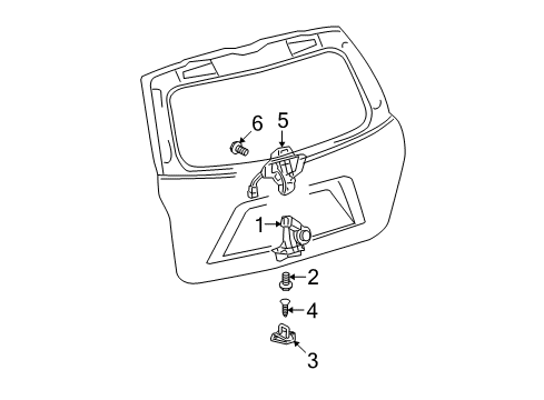 2011 Toyota Highlander Lift Gate Diagram 4 - Thumbnail