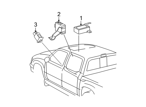 2005 Toyota Tundra Receiver Assy, Tire Pressure Monitor Diagram for 89760-34020