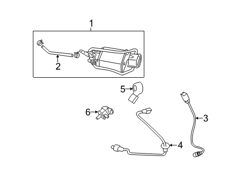 2013 Toyota Matrix Emission Components Diagram 1 - Thumbnail