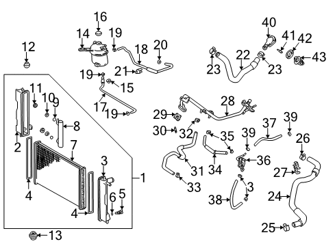 2000 Toyota Celica Radiator & Components Diagram 1 - Thumbnail