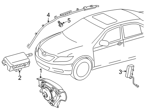 2011 Toyota Corolla Air Bag Components Diagram 1 - Thumbnail