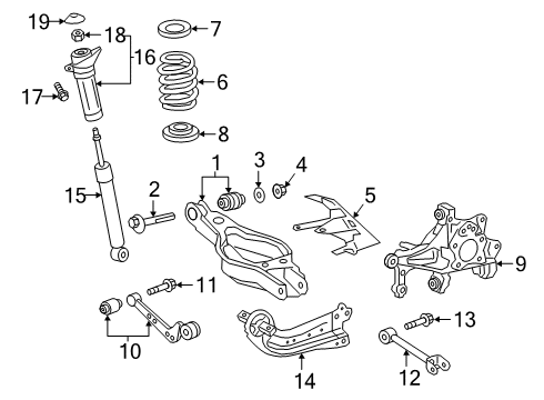 2021 Toyota RAV4 Spring, Coil, Rr Diagram for 48231-0R261