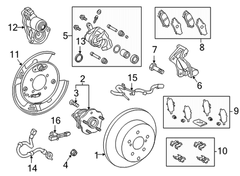 2022 Toyota Sienna Bolt, Flange Diagram for 90105-A0425