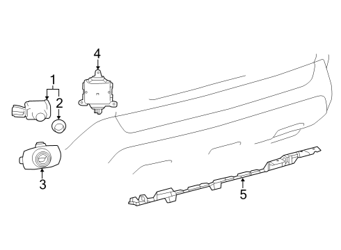 2023 Toyota bZ4X SENSOR, ULTRASONIC Diagram for 89341-K0070-B1