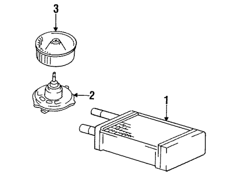 1988 Toyota Corolla Heater Components Diagram 3 - Thumbnail