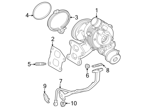 2024 Toyota Grand Highlander Turbocharger & Components Diagram