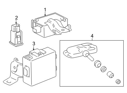 2021 Toyota Land Cruiser Tire Pressure Monitoring Diagram