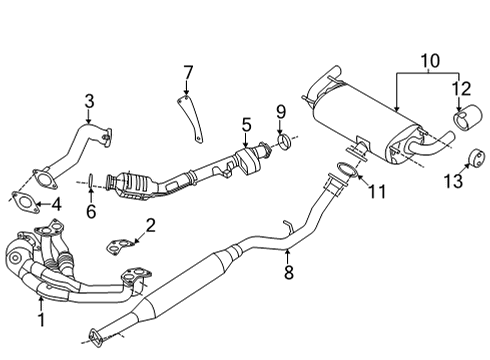 2023 Toyota GR86 MUFFLER ASSY Diagram for SU003-09543