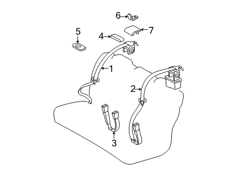 2014 Toyota Camry Seat Belt Diagram