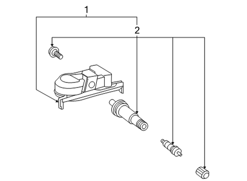 2021 Toyota RAV4 Prime Tire Pressure Monitoring Diagram