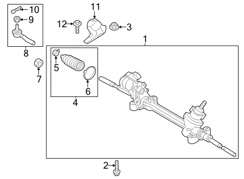 2023 Toyota Crown Steering Gear & Linkage Diagram