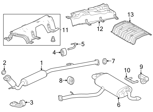 2024 Toyota Grand Highlander Exhaust Components Diagram 1 - Thumbnail