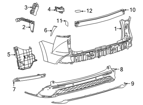 2021 Toyota Sienna Bumper & Components - Rear Diagram