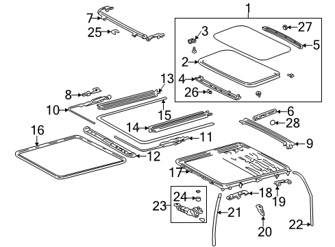 1998 Toyota RAV4 Sunroof Diagram 2 - Thumbnail