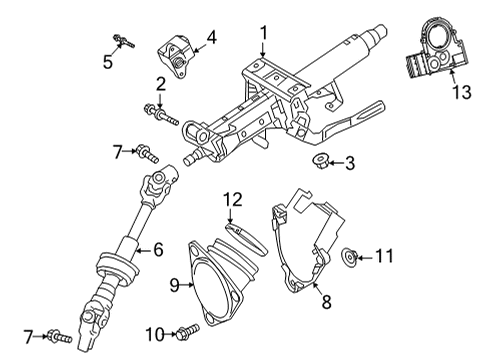 2021 Toyota Sienna ACTUATOR Assembly, Steer Diagram for 45020-08030