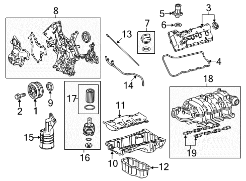 2019 Toyota Tundra Engine Parts & Mounts, Timing, Lubrication System Diagram 3 - Thumbnail