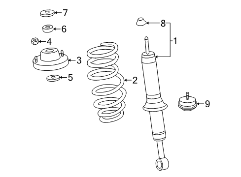 2020 Toyota Tacoma Struts & Components - Front Diagram 2 - Thumbnail