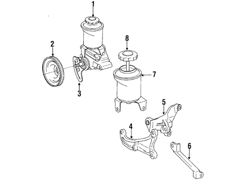 1991 Toyota 4Runner P/S Pump & Hoses, Steering Gear & Linkage Diagram 3 - Thumbnail