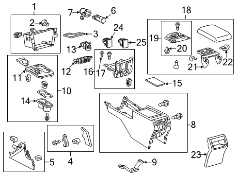 2014 Toyota Camry ARMREST Assembly, Rear Con Diagram for 58920-06021-B0