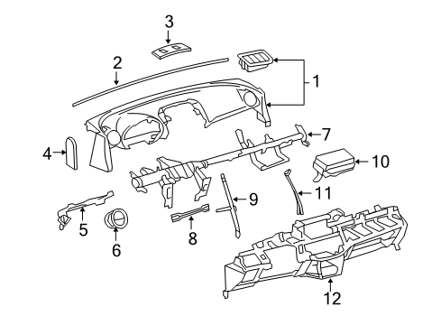 2011 Toyota RAV4 Air Vent Grille, Outer Diagram for 55650-42051-B0