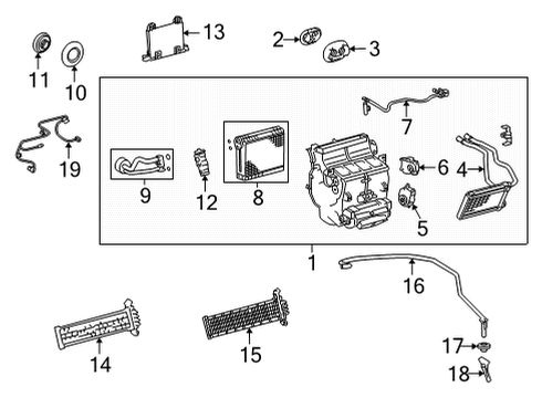 2023 Toyota Tundra A/C Evaporator Components Diagram