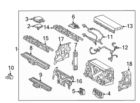 2021 Toyota Mirai Battery Assembly, Hv Sup Diagram for G9510-62020