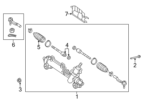 2007 Toyota Camry Steering Column & Wheel, Steering Gear & Linkage Diagram 9 - Thumbnail