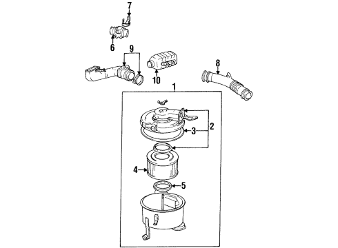 1997 Toyota Land Cruiser Filters Diagram 1 - Thumbnail