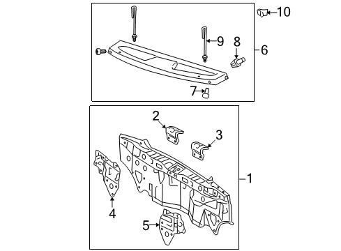 2007 Toyota Yaris Panel Sub-Assy, Body Lower Back Diagram for 58307-52430