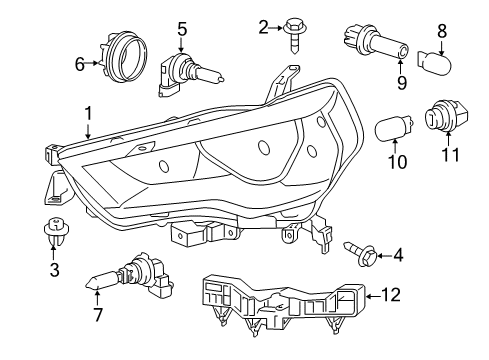 2019 Toyota 4Runner Headlamps, Electrical Diagram