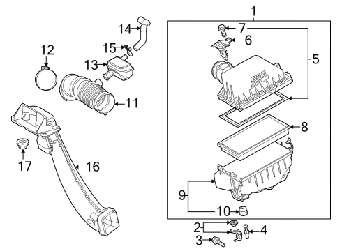 2024 Toyota Grand Highlander Air Intake Diagram 1 - Thumbnail