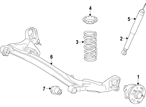 2018 Toyota Sienna Rear Axle, Suspension Components Diagram 1 - Thumbnail