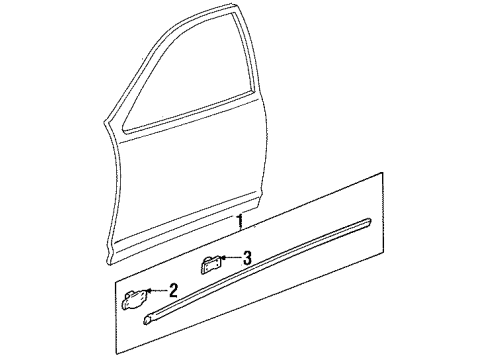 1997 Toyota Avalon Exterior Trim - Pillars, Rocker & Floor Diagram