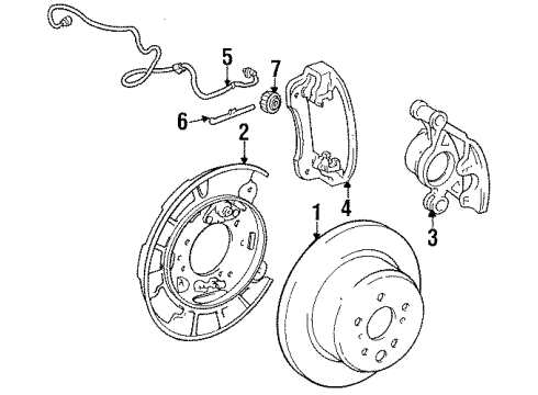 1996 Toyota Previa Rear Brakes Diagram 1 - Thumbnail