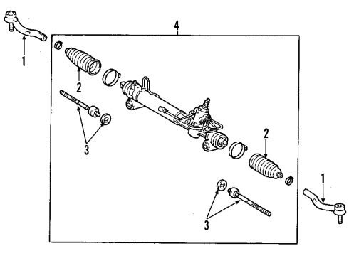 2007 Toyota Highlander Steering Column & Wheel, Steering Gear & Linkage Diagram 6 - Thumbnail