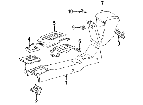 1992 Toyota MR2 Bracket, Console Box Mounting, Upper Diagram for 58991-17020