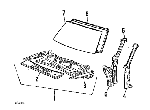 1984 Toyota Starlet Visor Assembly, Right Diagram for 74310-10080-18