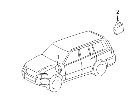 2006 Toyota Highlander Keyless Entry Components Diagram