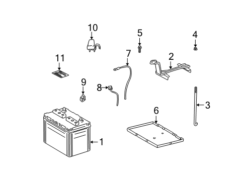 2001 Toyota Highlander Positive Cable Diagram for 82111-48400