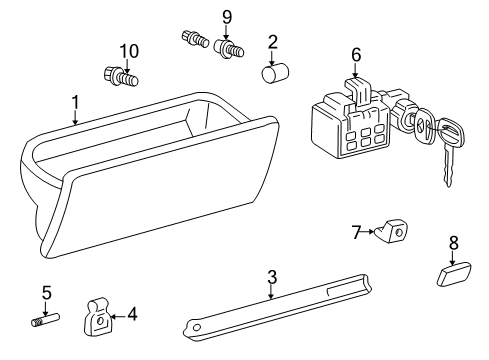 1998 Toyota 4Runner Glove Box Diagram