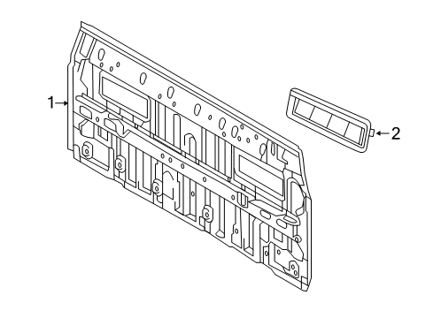 2021 Toyota Tacoma Panel Sub-Assembly, UPR Diagram for 64101-04330