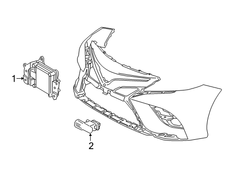 2022 Toyota Camry Electrical Components - Front Bumper Diagram 5 - Thumbnail