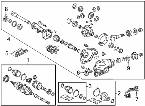 2024 Toyota Tundra Carrier & Front Axles Diagram