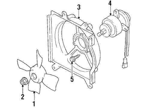 1991 Toyota Corolla Cooling System, Radiator, Water Pump, Cooling Fan Diagram 3 - Thumbnail