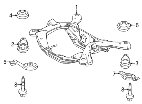 2022 Toyota Sienna Suspension Mounting - Rear Diagram 2 - Thumbnail